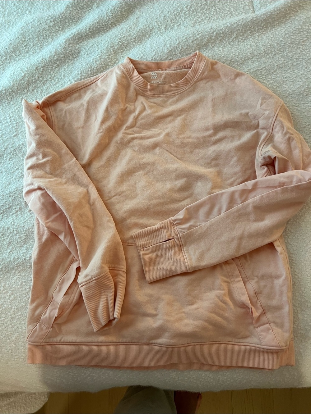 all in motion Peach Crewneck Sweatshirt - Soft Pink Pullover
